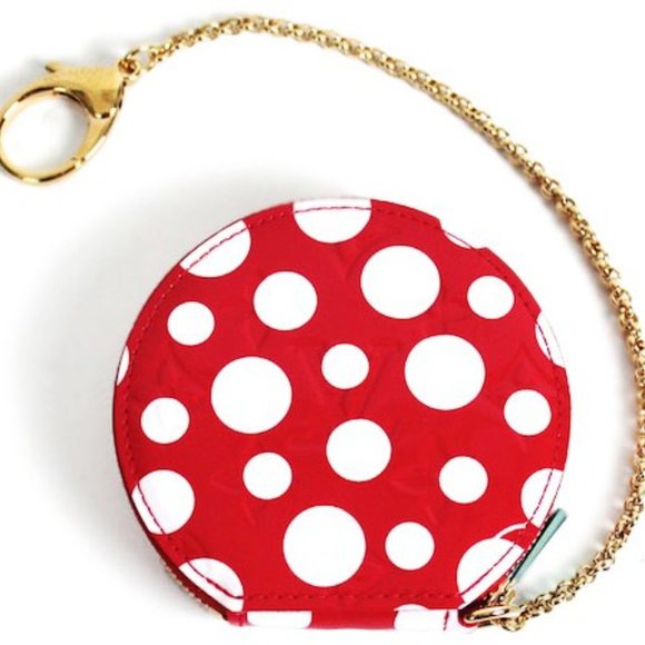 LOUIS VUITTON x YAYOI KUSAMA 'Chapeau Polka Dots' (Red) Monogram Coin Purse NIB! - Picture 12 of 16